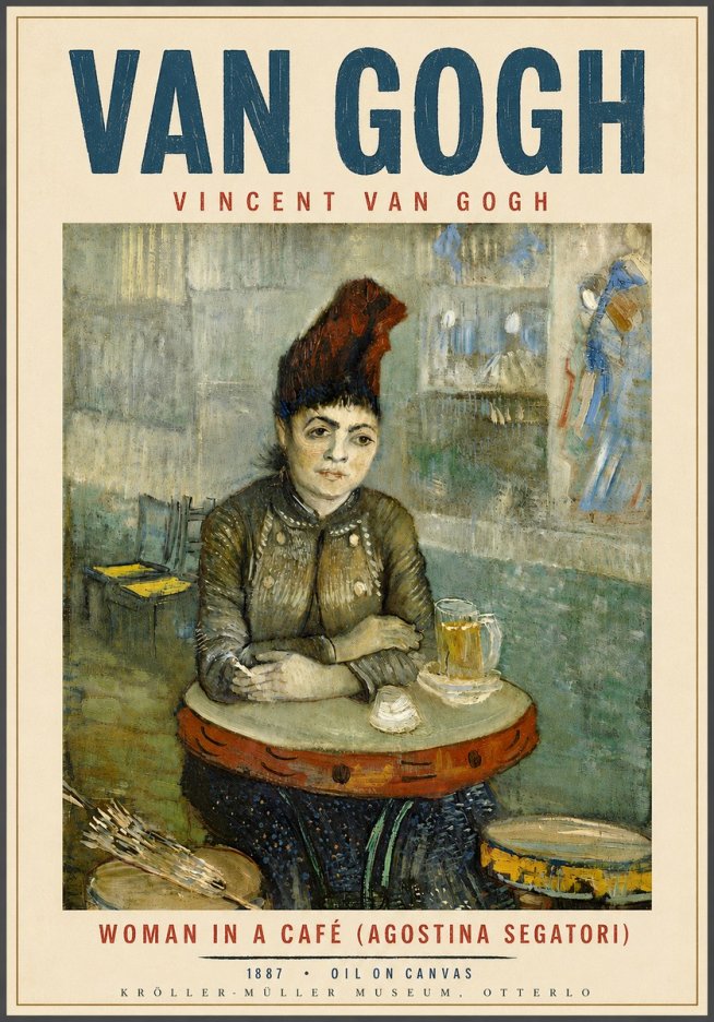 Van Gogh Woman in a Café (Agostina Segatori) No6 - Póster
