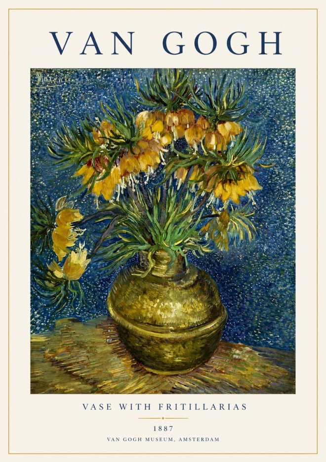 Van Gogh Vase with Fritillarias No1 - Póster