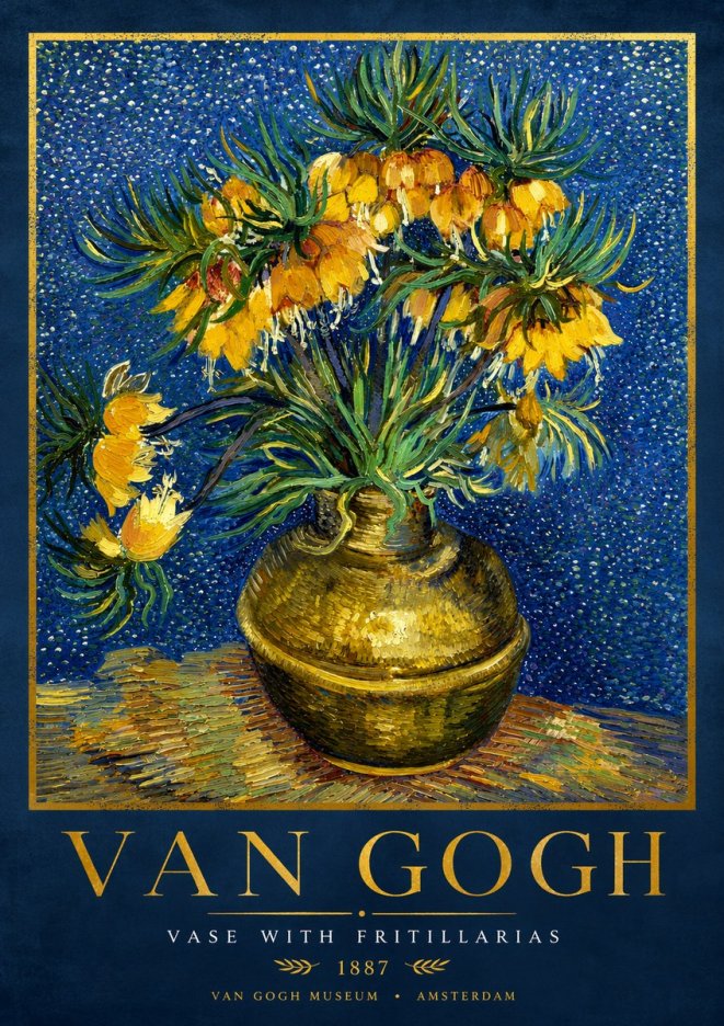 Van Gogh Vase with Fritillarias No2 - Póster