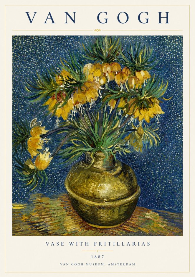 Van Gogh Vase with Fritillarias No4 - Póster
