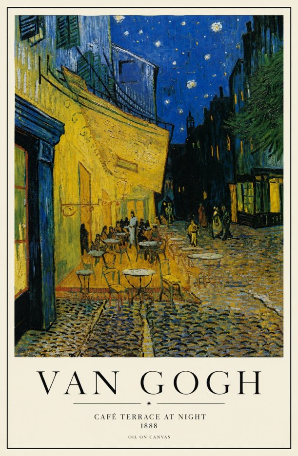 Van Gogh Café Terrace at Night No3 - Póster