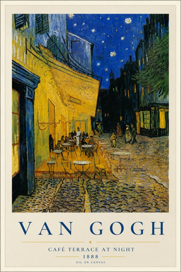 Van Gogh Café Terrace at Night No5 - Póster