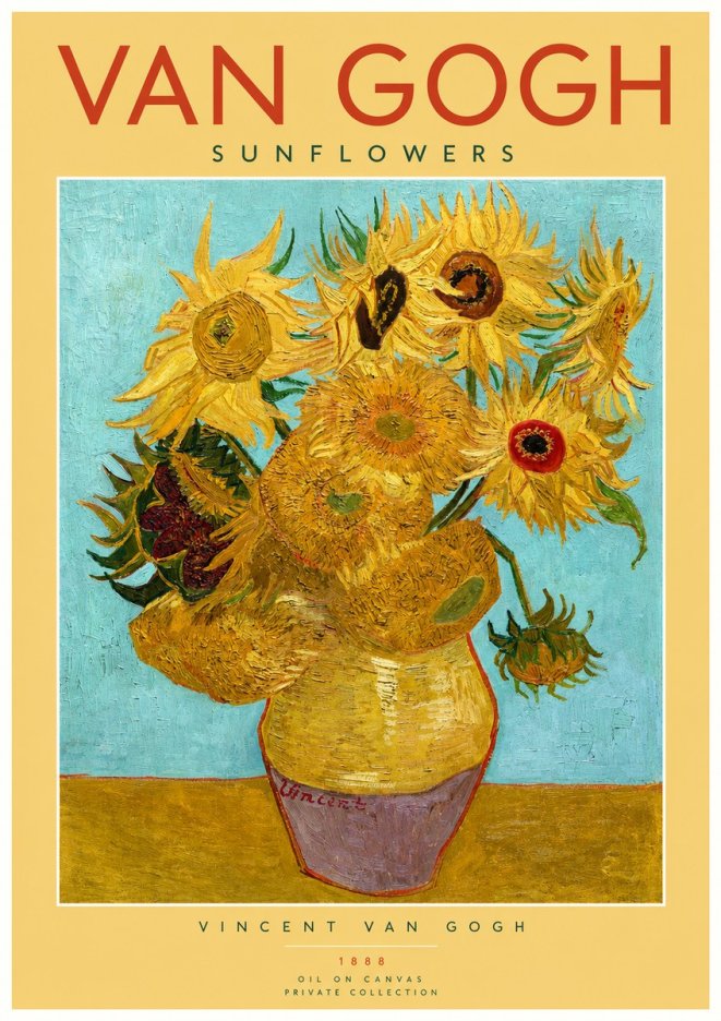 Van Gogh Sunflowers I No2 - Póster
