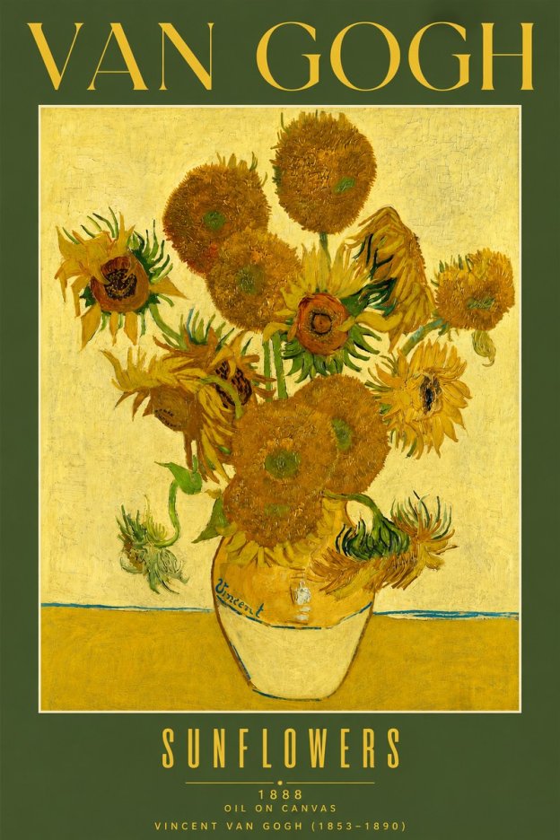 Van Gogh Sunflowers II No5 - Póster