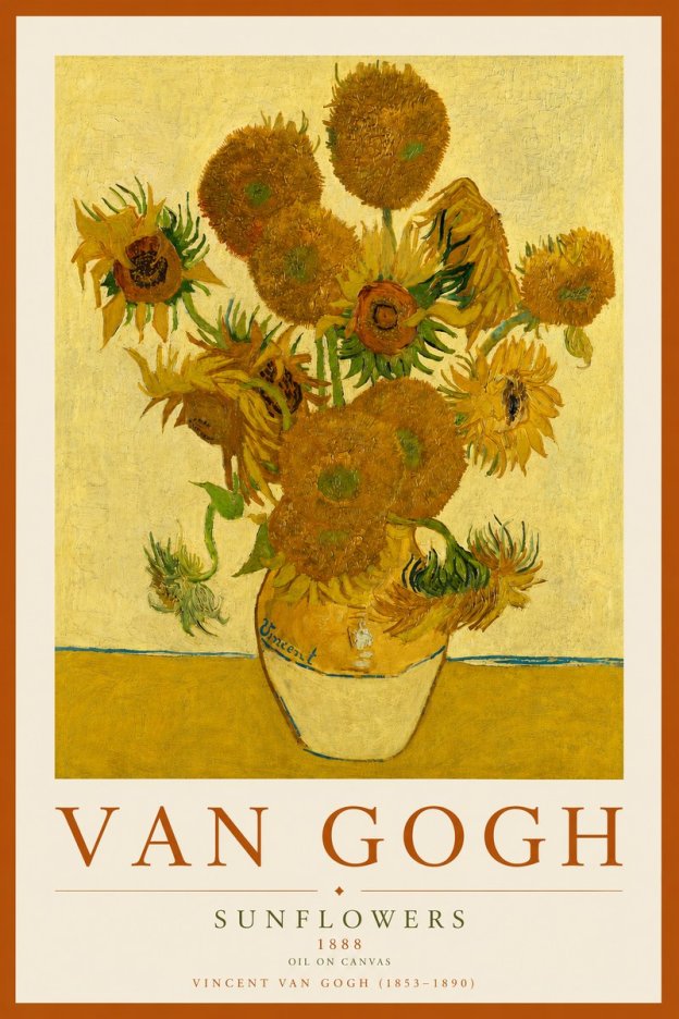 Van Gogh Sunflowers II No6 - Póster
