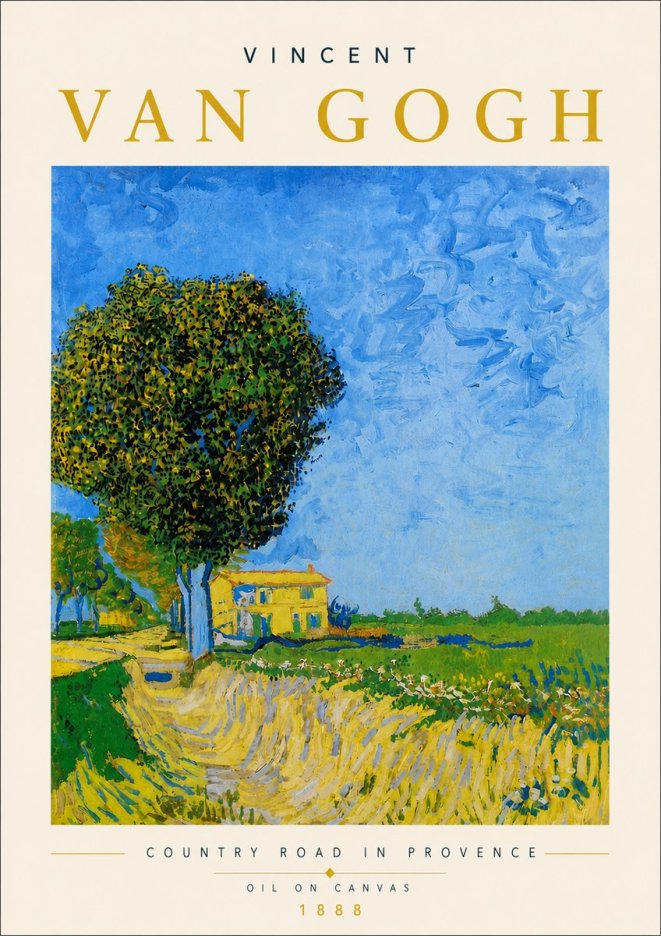 Van Gogh Country Road in Provence II No5 - Póster