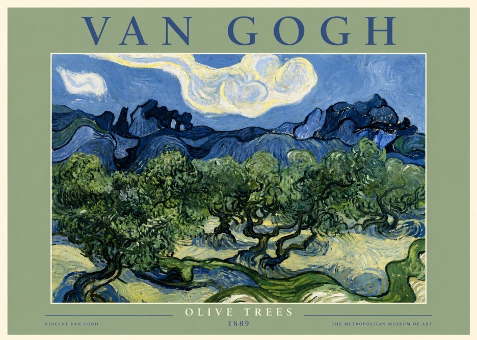 Van Gogh Olive Trees No5 - Póster
