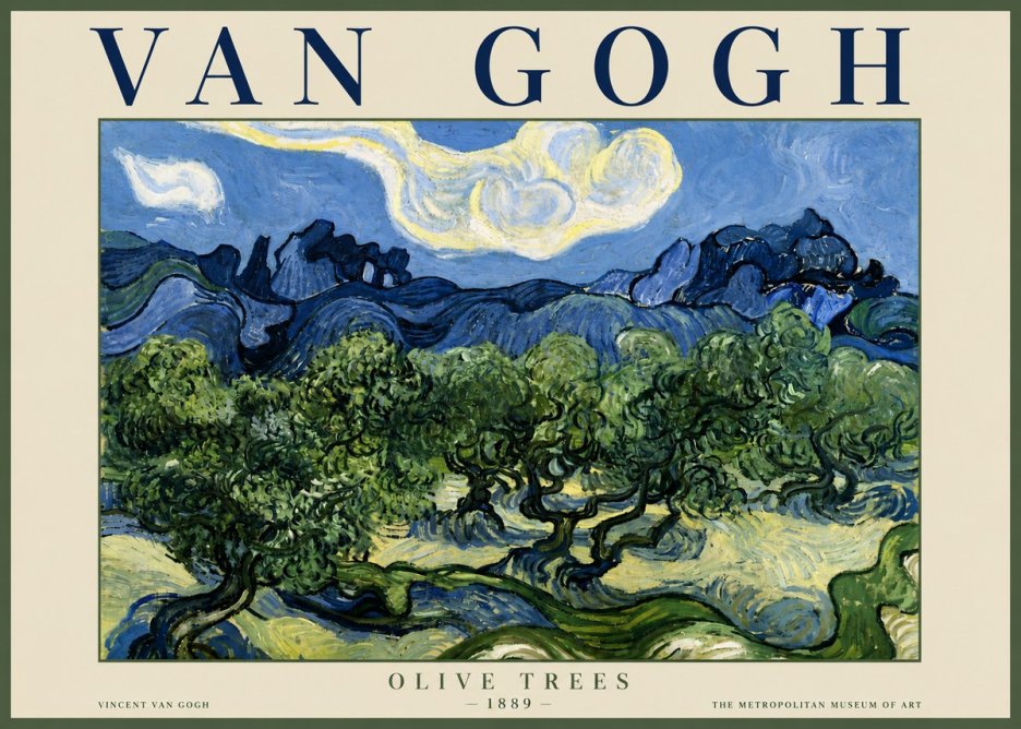 Van Gogh Olive Trees No6 - Póster
