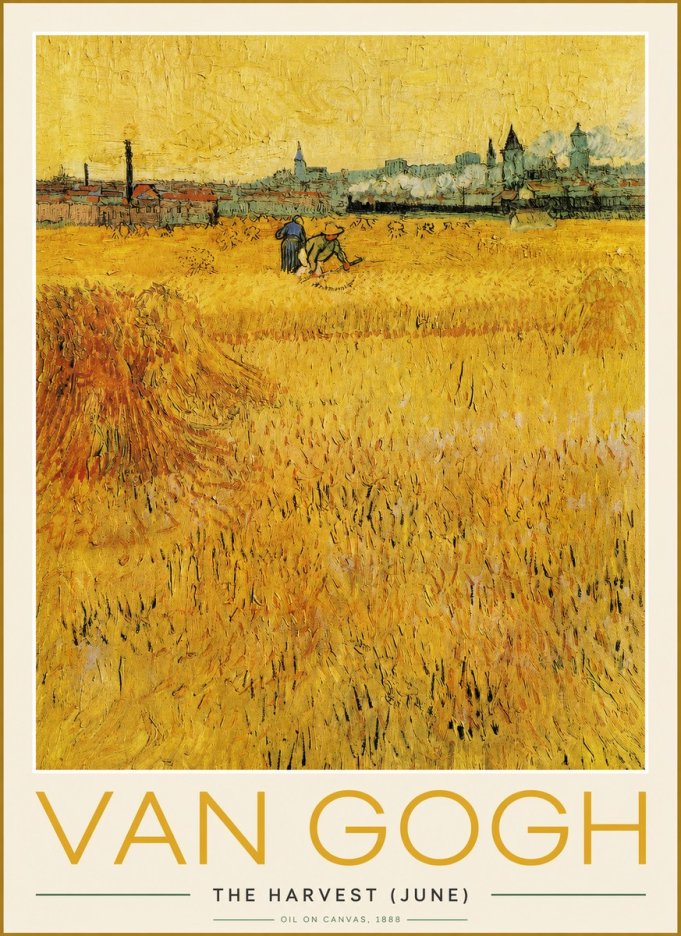 Van Gogh The Harvest (June) No2 - Póster