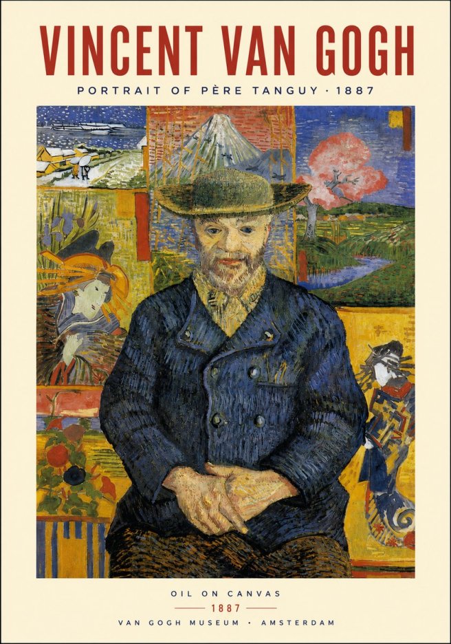 Van Gogh Portrait of Père Tanguy I No3 - Póster