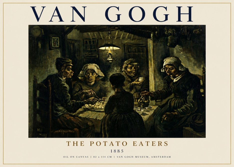 Van Gogh The Potato Eaters II No5 - Póster