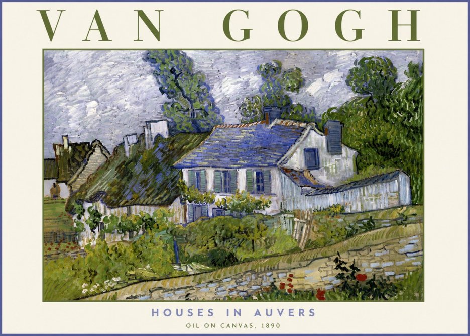 Van Gogh Houses in Auvers No5 - Póster