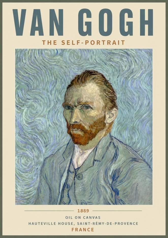 Van Gogh The Self-portrait No5 - Póster