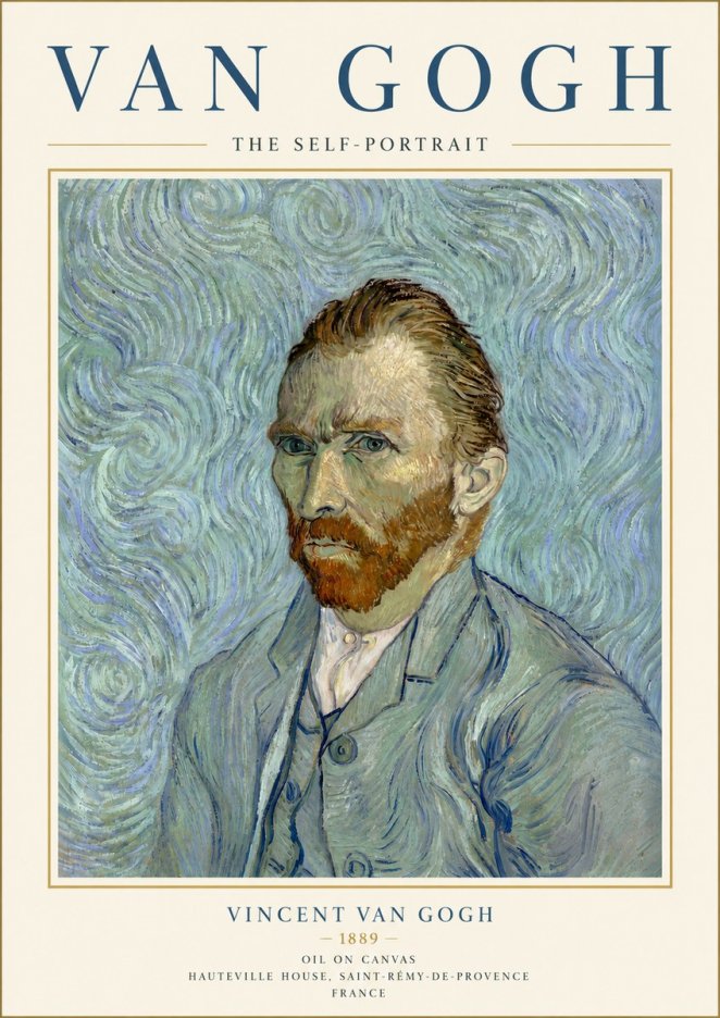 Van Gogh The Self-portrait No6 - Póster