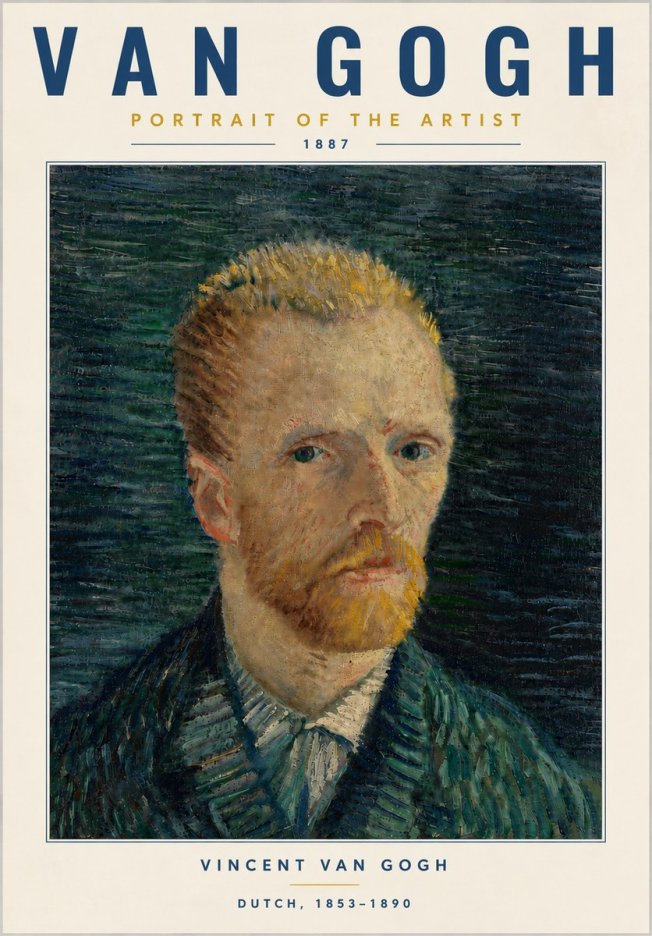 Van Gogh Portrait of the Artist II No6 - Póster
