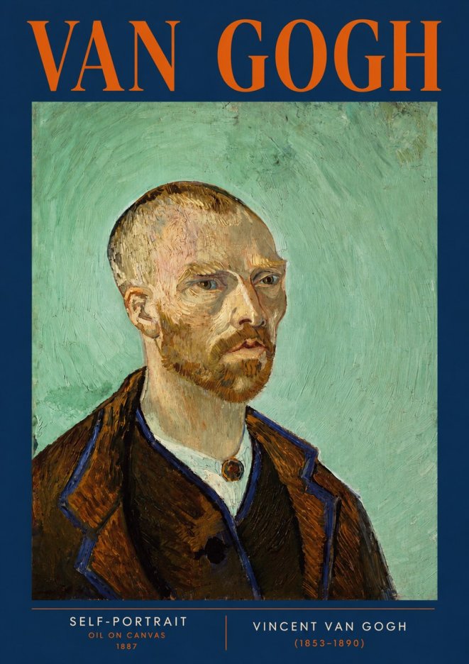 Van Gogh Self-portrait III No4 - Póster