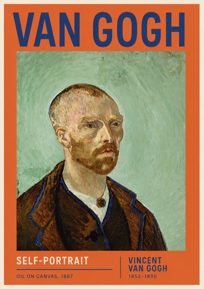 Van Gogh Self-portrait III No6 - Póster