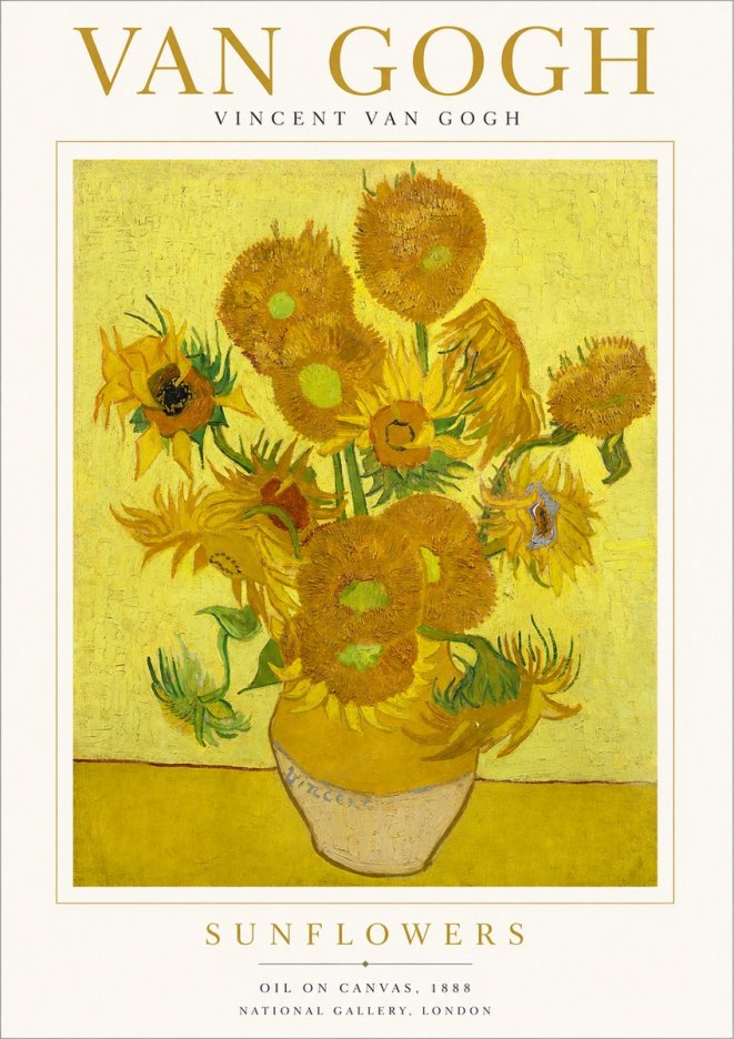 Van Gogh Sunflowers III No1 - Póster