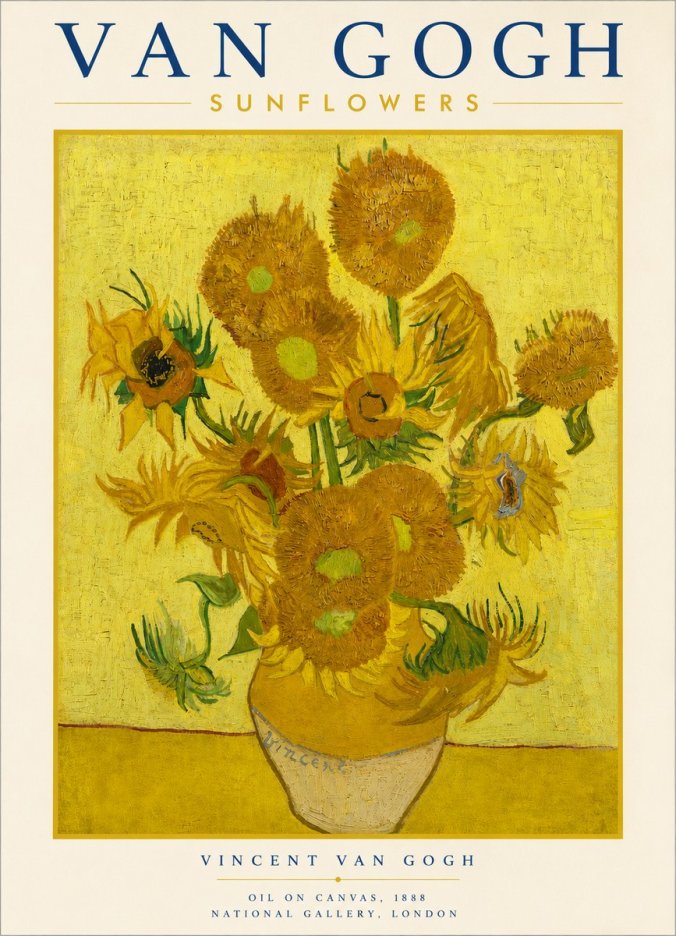Van Gogh Sunflowers III No3 - Póster