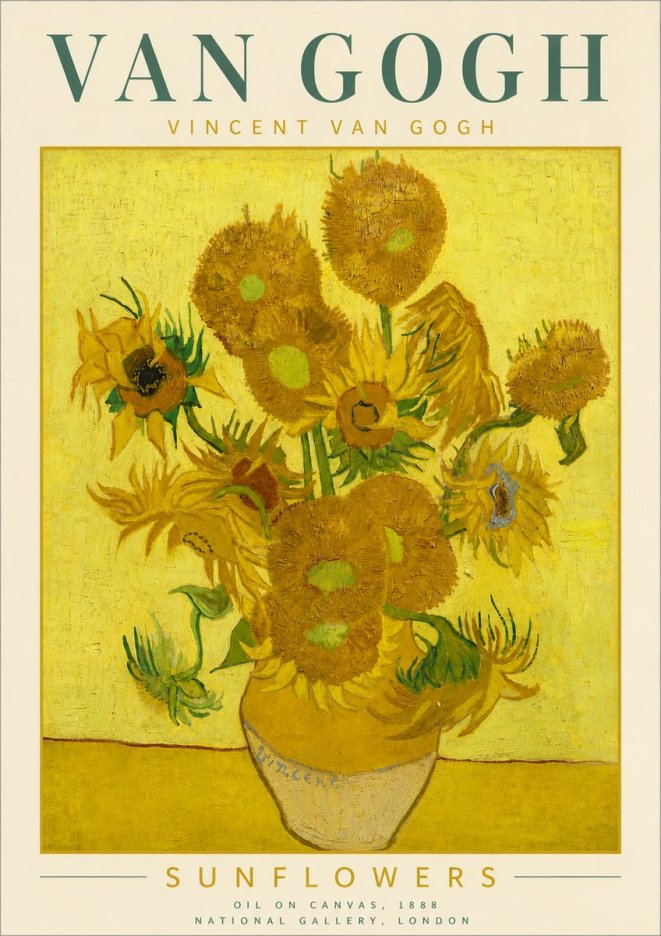 Van Gogh Sunflowers III No6 - Póster