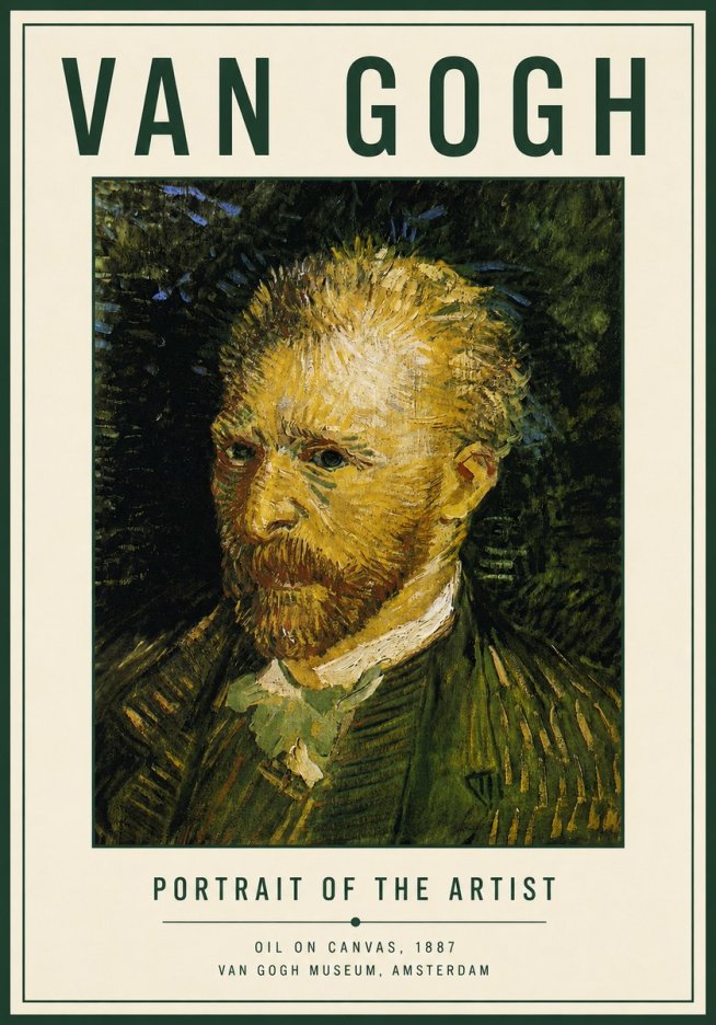 Van Gogh Portrait of the Artist III No4 - Póster
