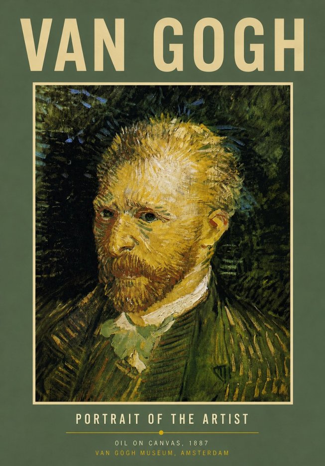 Van Gogh Portrait of the Artist III No5 - Póster