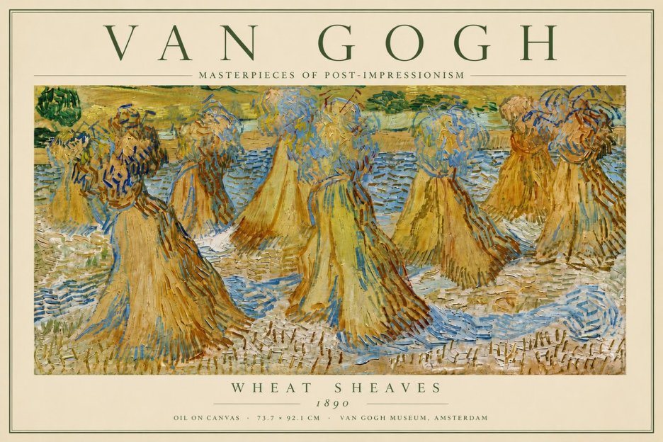 Van Gogh Wheat Sheaves No4 - Póster