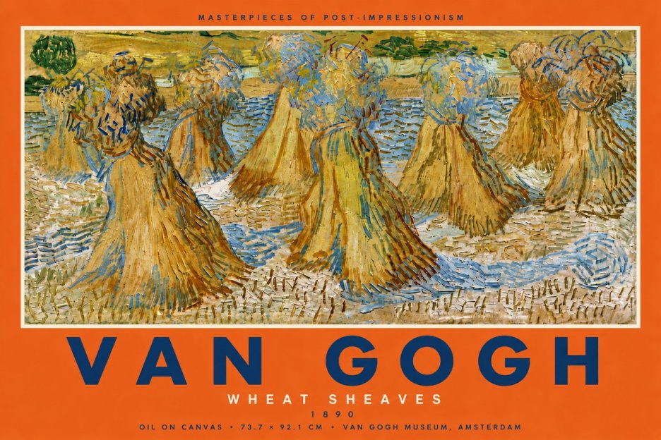 Van Gogh Wheat Sheaves No5 - Póster