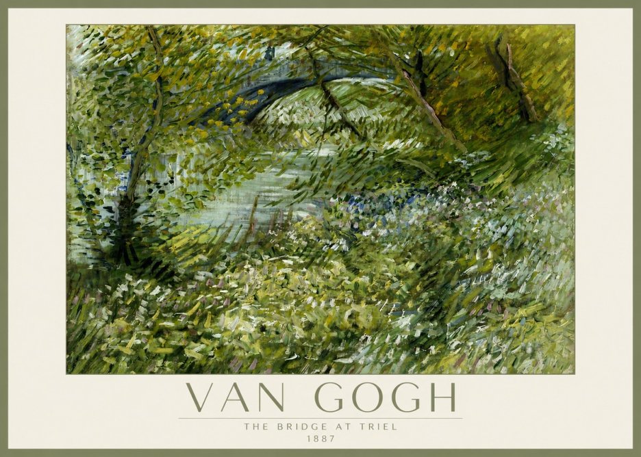 Van Gogh The Bridge at Triel No2 - Póster