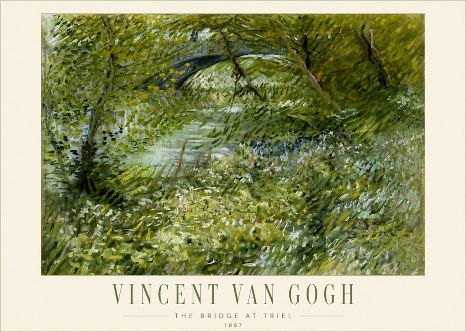 Van Gogh The Bridge at Triel No3 - Póster