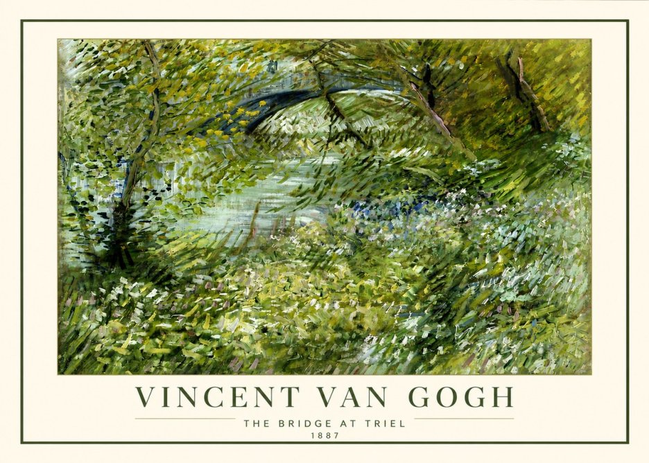 Van Gogh The Bridge at Triel No4 - Póster