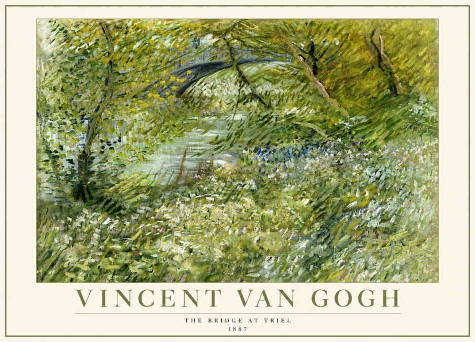 Van Gogh The Bridge at Triel No5 - Póster