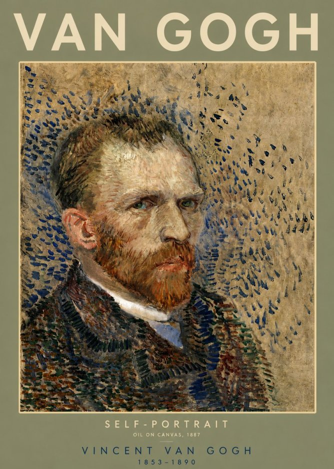 Van Gogh Self-portrait IV No4 - Póster