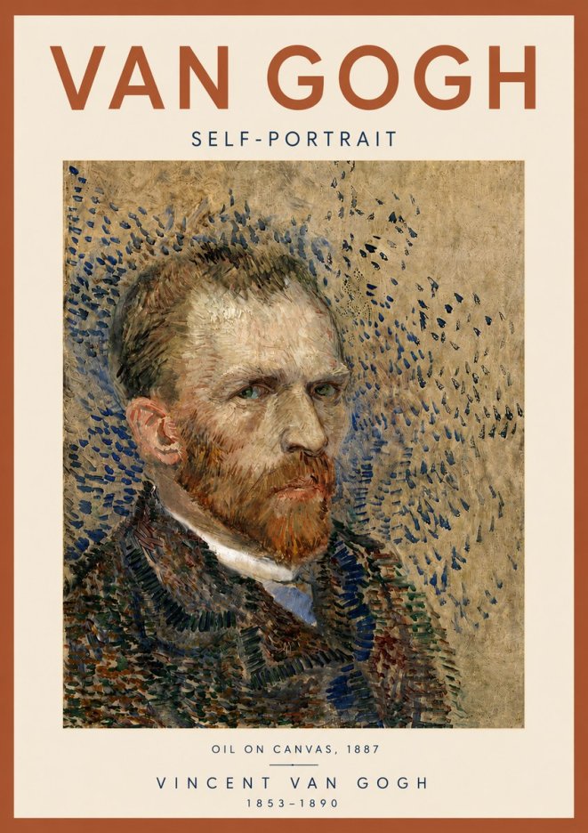 Van Gogh Self-portrait IV No5 - Póster