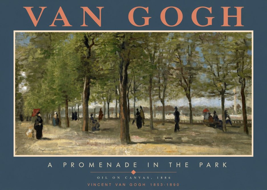Van Gogh A Promenade in the Park No2 - Póster