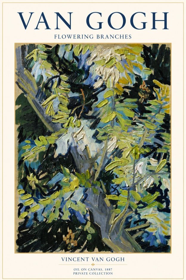 Van Gogh Flowering Branches No1 - Póster