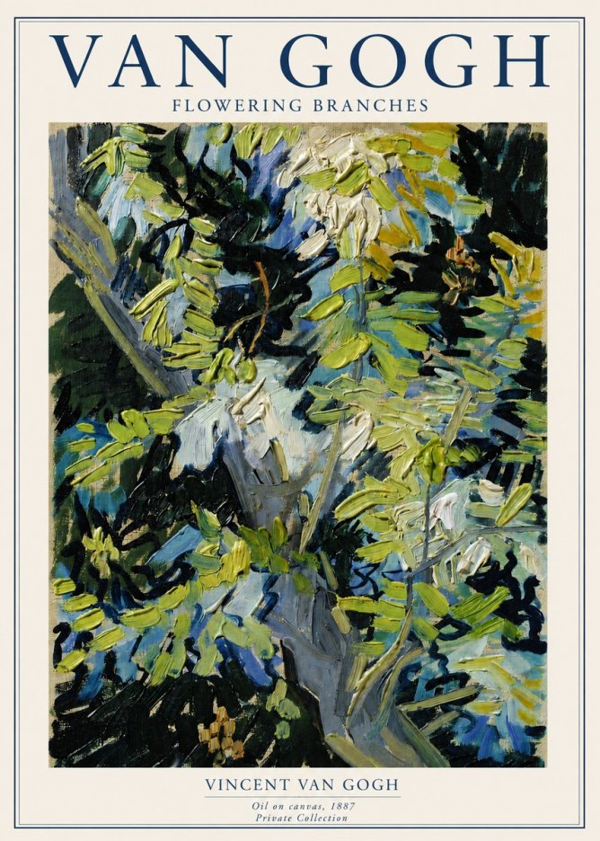 Van Gogh Flowering Branches No3 - Póster