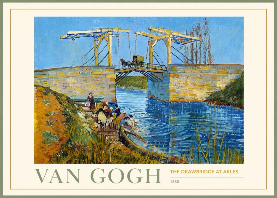 Van Gogh The Drawbridge at Arles I No2 - Póster