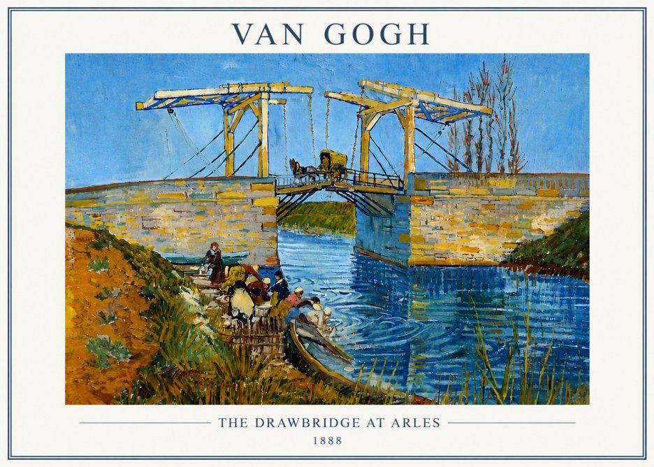 Van Gogh The Drawbridge at Arles I No6 - Póster
