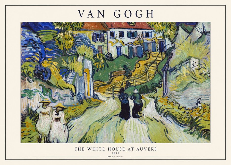 Van Gogh The White House at Auvers No1 - Póster