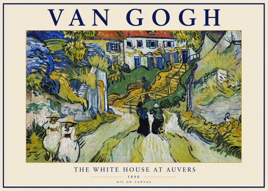 Van Gogh The White House at Auvers No3 - Póster