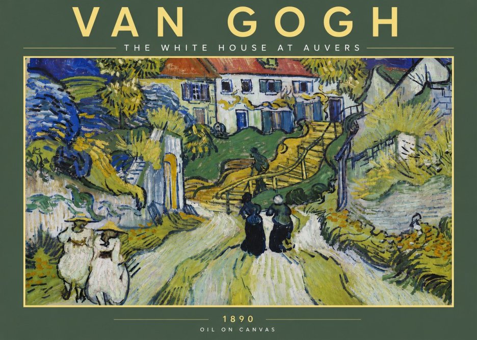 Van Gogh The White House at Auvers No4 - Póster