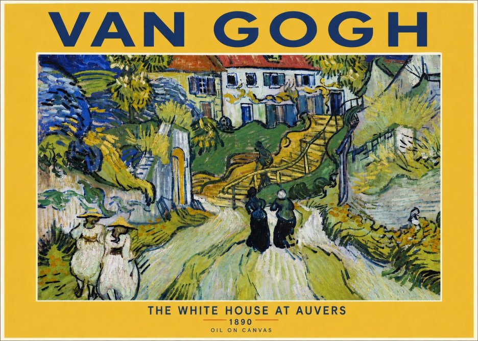 Van Gogh The White House at Auvers No5 - Póster