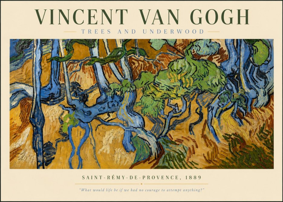 Van Gogh Trees and Underwood No5 - Póster