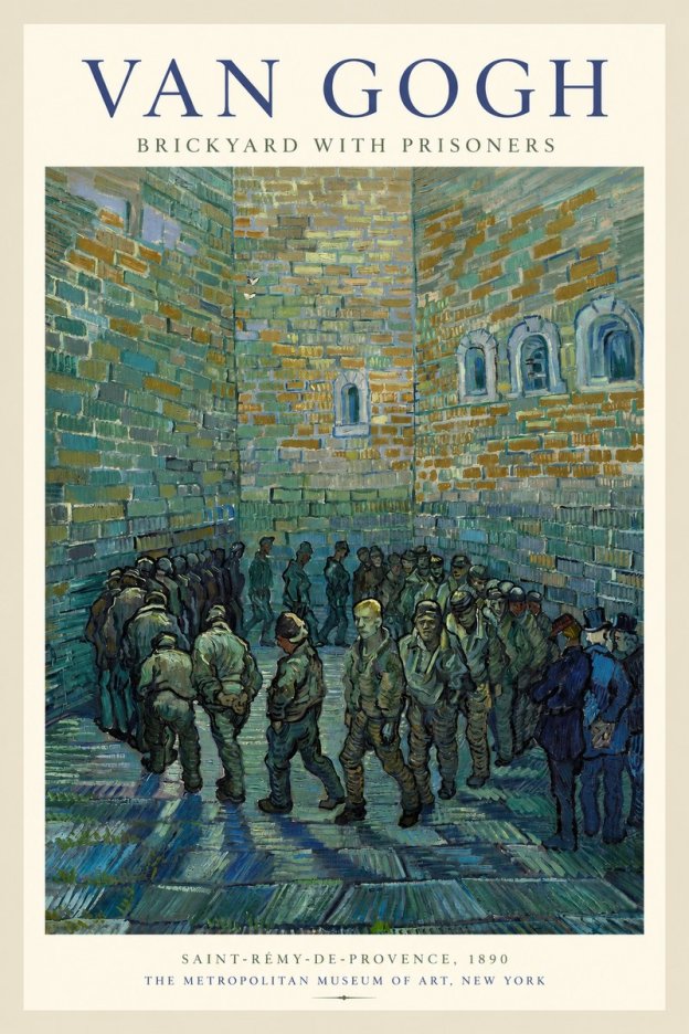 Van Gogh Brickyard with Prisoners No1 - Póster