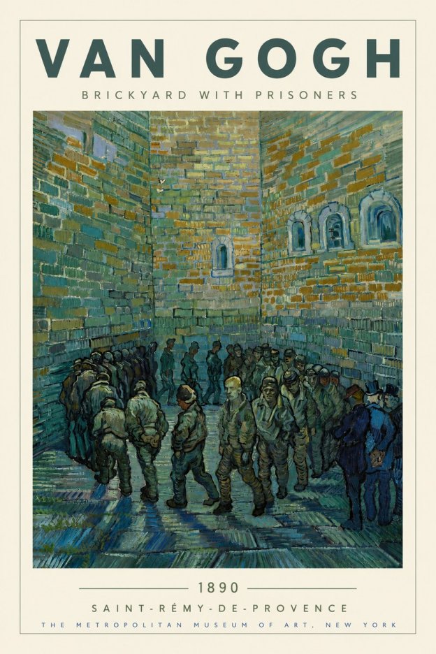 Van Gogh Brickyard with Prisoners No3 - Póster