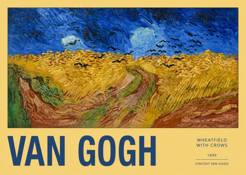 Van Gogh Wheatfield with Crows No2 - Póster