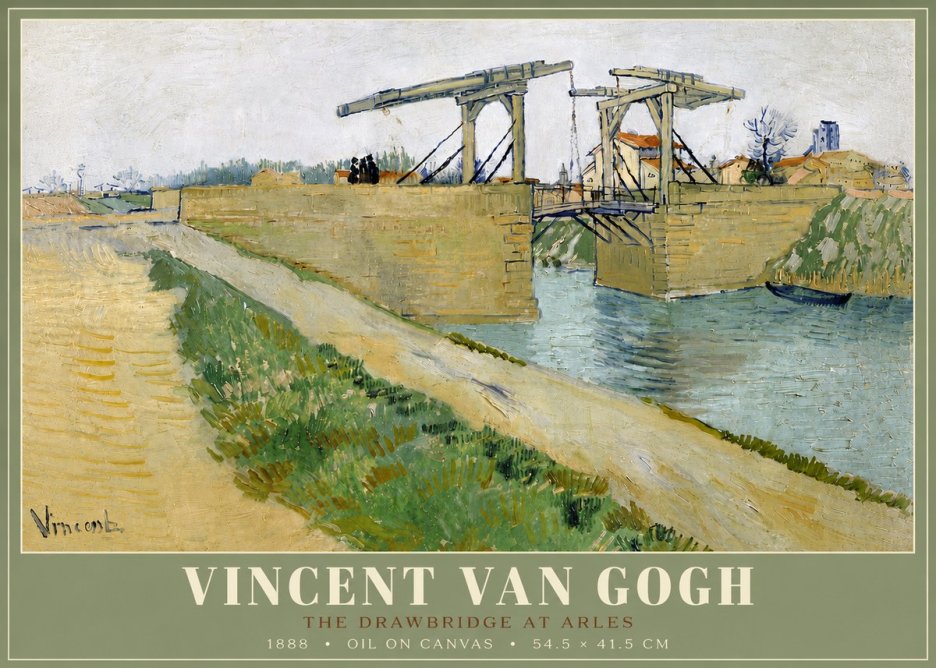 Van Gogh The Drawbridge at Arles II No4 - Póster
