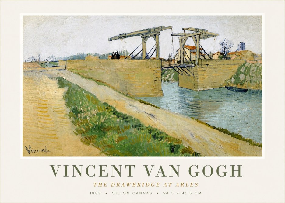 Van Gogh The Drawbridge at Arles II No5 - Póster
