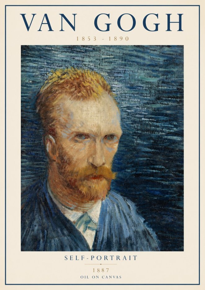 Van Gogh Self-portrait VI No3 - Póster
